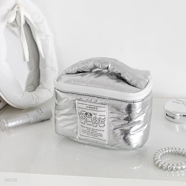 모모씨 마시멜로 데일리 메이크업 파우치 silver