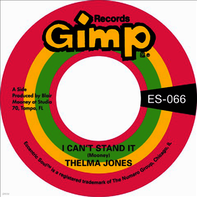 Thelma Jones — I Can’t Stand It b/w Only Yesterday 앨범 커버