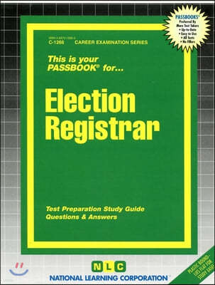 Election Registrar: Passbooks Study Guide
