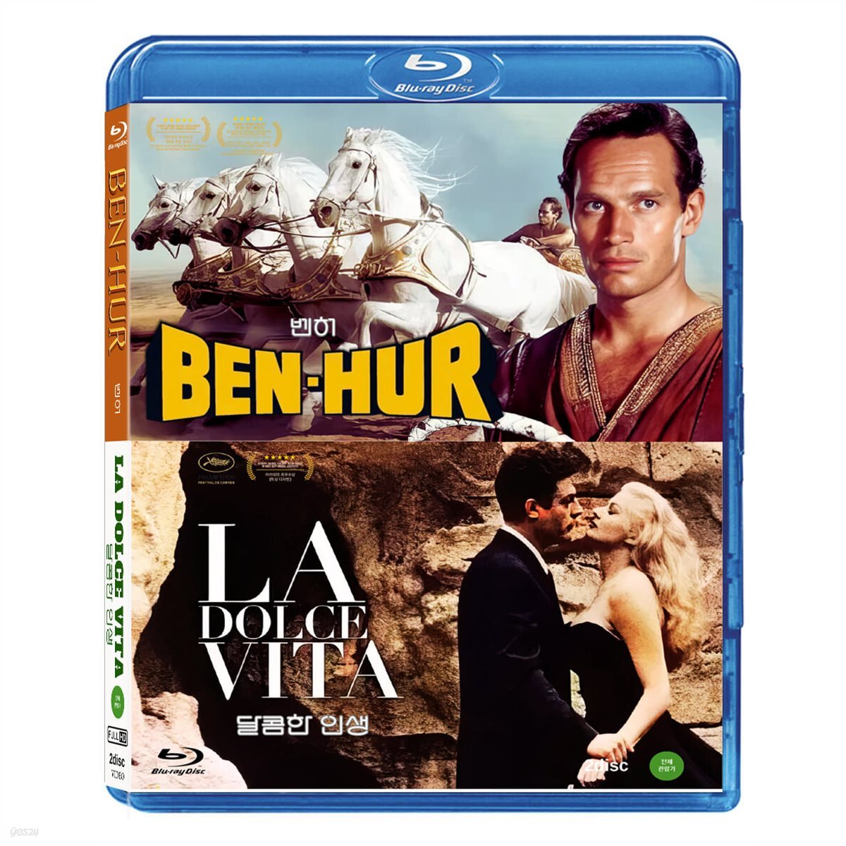 [Blu Ray : Widescreen] Ben Hur /La Dolce Vita Blu-ray 2-Disc Korea Import Region A