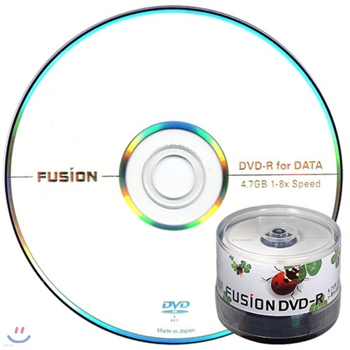 [전국무료배송]퓨전 8배속 4.7GB 데이터용 DVD-R 50케이크 50장