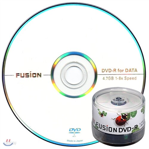 [전국무료배송]퓨전 8배속 4.7GB 데이터용 DVD-R 50케이크 50장
