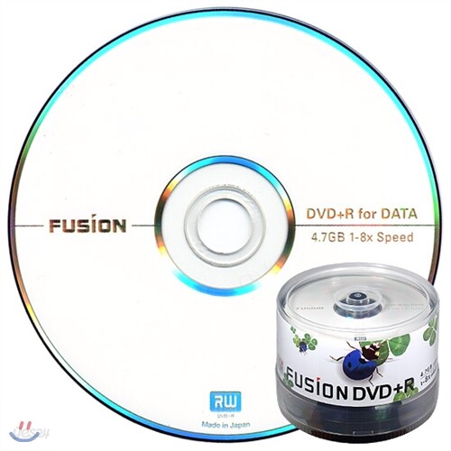 [전국무료배송]퓨전 8배속 4.7GB 데이터용 DVD+R 50케이크 50장