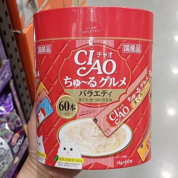 애묘 간식 이나바 챠오츄르 구루메 14g x 60 / 버라이어티