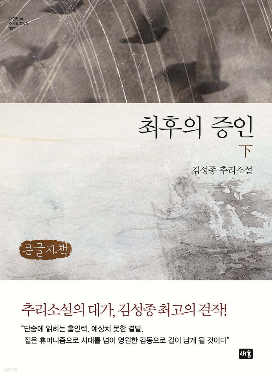최후의 증인 하 (큰글자책)