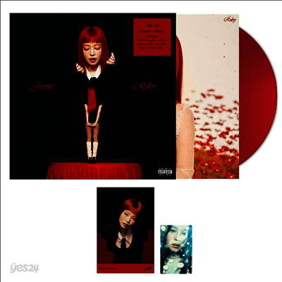 제니 (JENNIE) - Ruby (미니 포스터)(익스클루시브 포토카드+익스클루시브 엽서)(Ltd)(Opaque Red Colored LP)