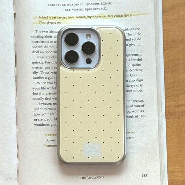 mini dot glow 아이폰 맥세이프 실버 범퍼 케이스