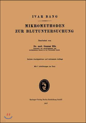 Mikromethoden Zur Blutuntersuchung