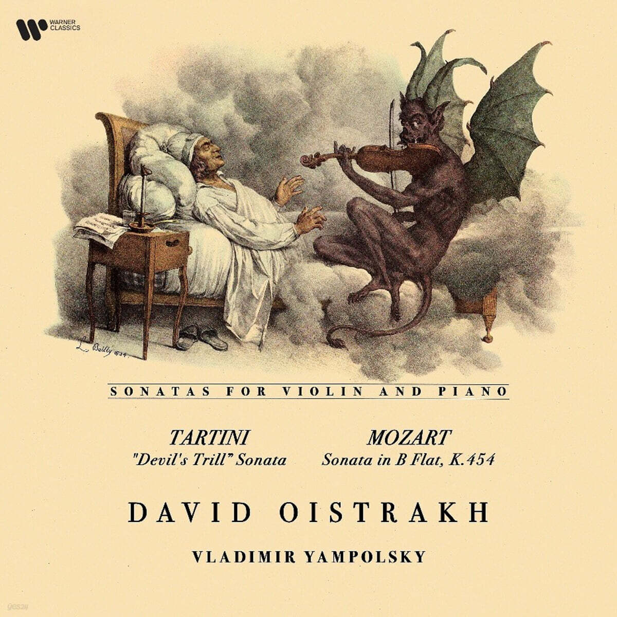 David Oistrakh 타르티니: 악마의 트릴 / 모차르트: 바이올린 소나타 32번 (Tartini: Devil's Trill Sonata / Mozart: Sonata in B-flat, K454: Sonatas for Violin and Piano) [LP]