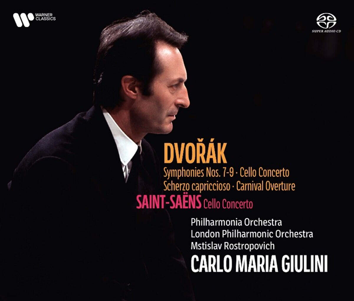 Carlo Maria Giulini 드보르작: 교향곡 7-9번, 첼로 협주곡 (Dvorak: Symphonies 7-9, Cello Concerto) [SACD Hybrid]