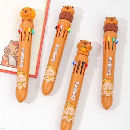 엠에스 큐티바라 카피바라 10색볼펜 3종 0.7mm