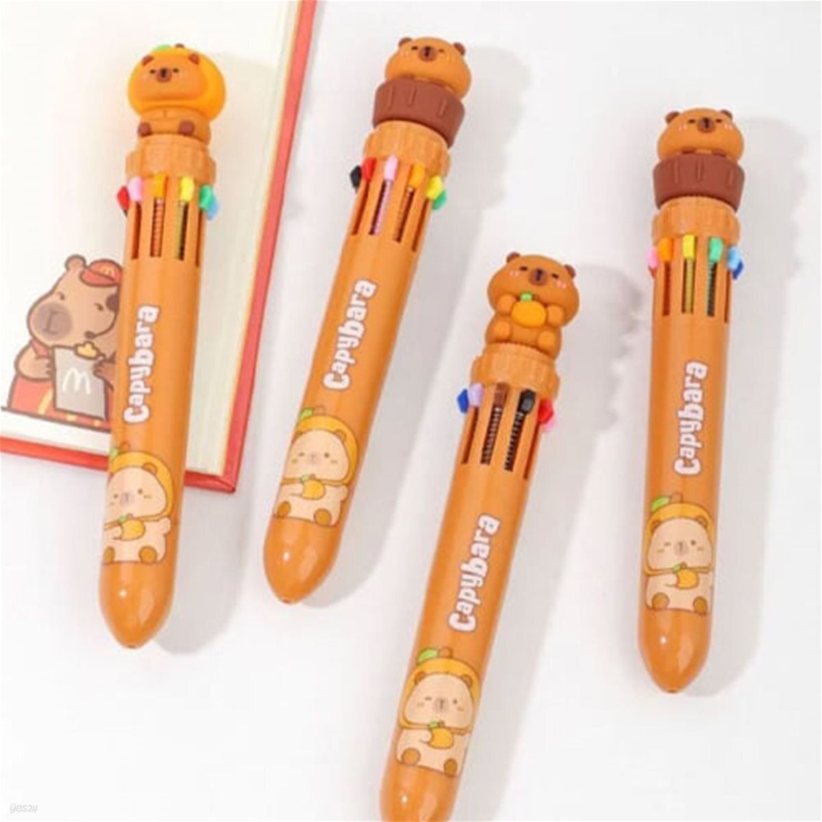 엠에스 큐티바라 카피바라 10색볼펜 3종 0.7mm
