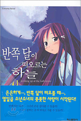 반쪽 달이 떠오르는 하늘 1