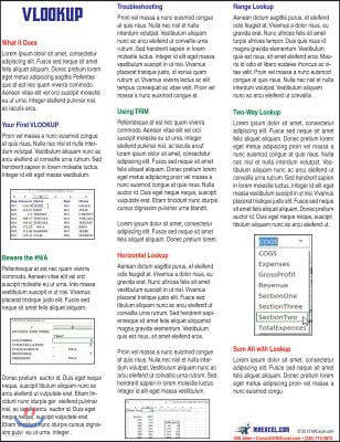 Excel Vlookup Tip Card