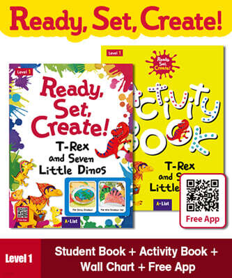 (NEW-2023) Pack-Ready, Set, Create! 1: T-Rex and Seven Little Dinos W.craft