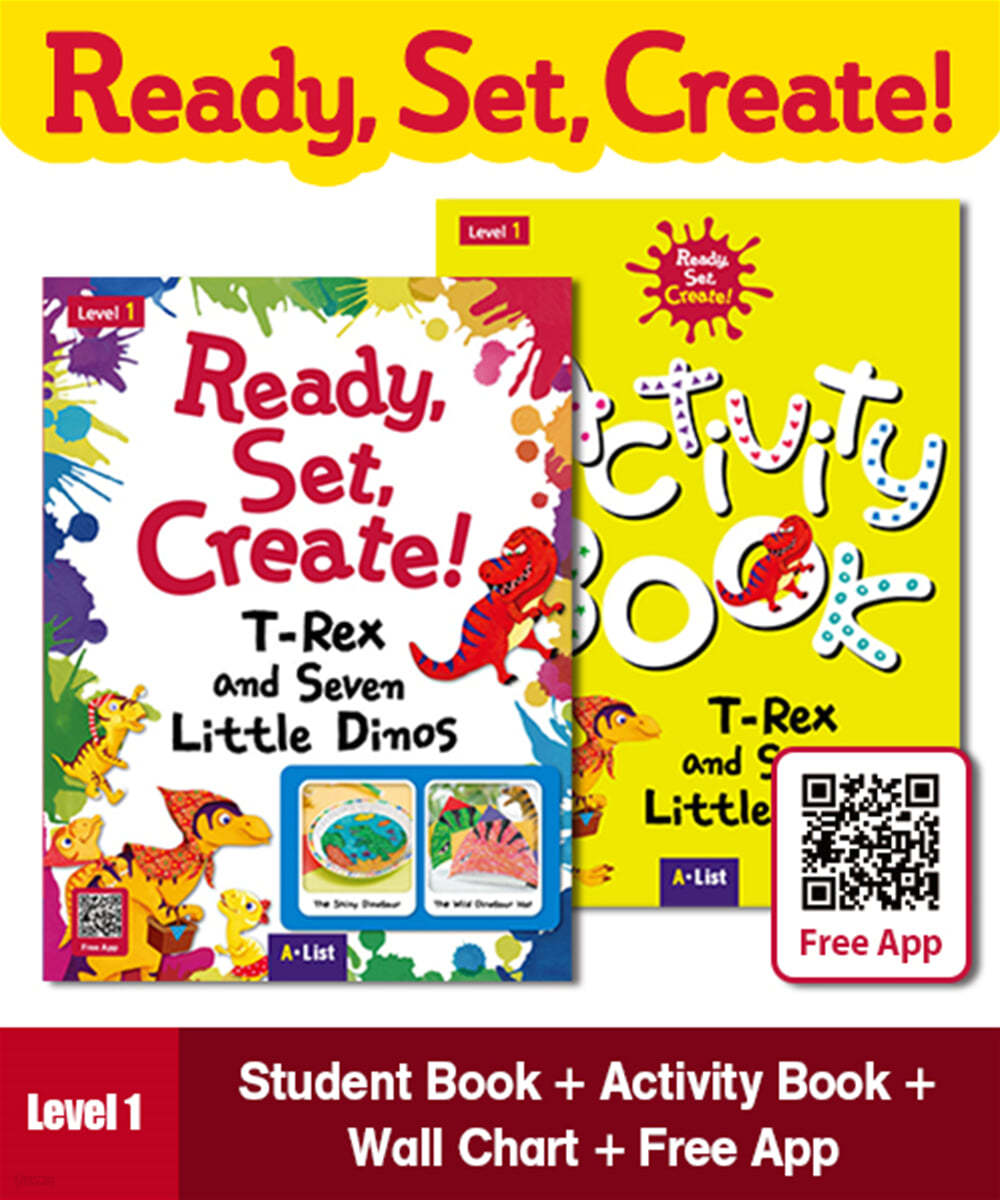 (NEW-2023) Pack-Ready, Set, Create! 1: T-Rex and Seven Little Dinos W.craft