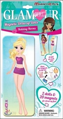 Glamour Girl Magnetic Dress-Up Dolls : Holiday Heroes