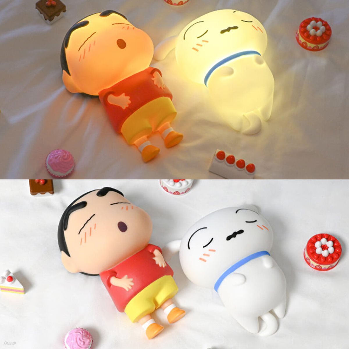 짱구 흰둥이 배빵빵 무드등/LED 조명 수면등 굿즈 피규어 취침등