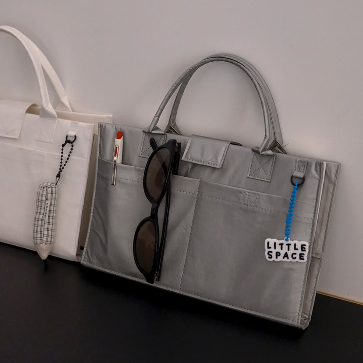 [김하찬]북 메이트 북커버 백_실버 (M/L Size)