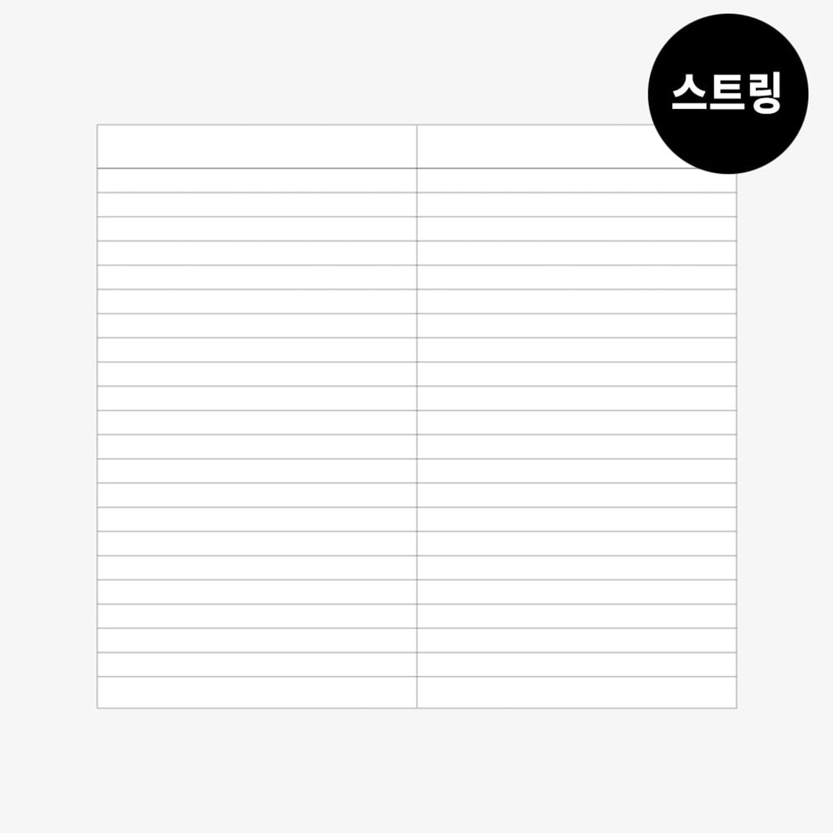 톤랜드 스트링 다이어리 속지
