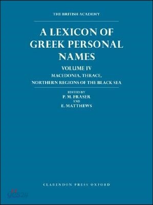 Lexicon of Greek Personal Names Volume IV