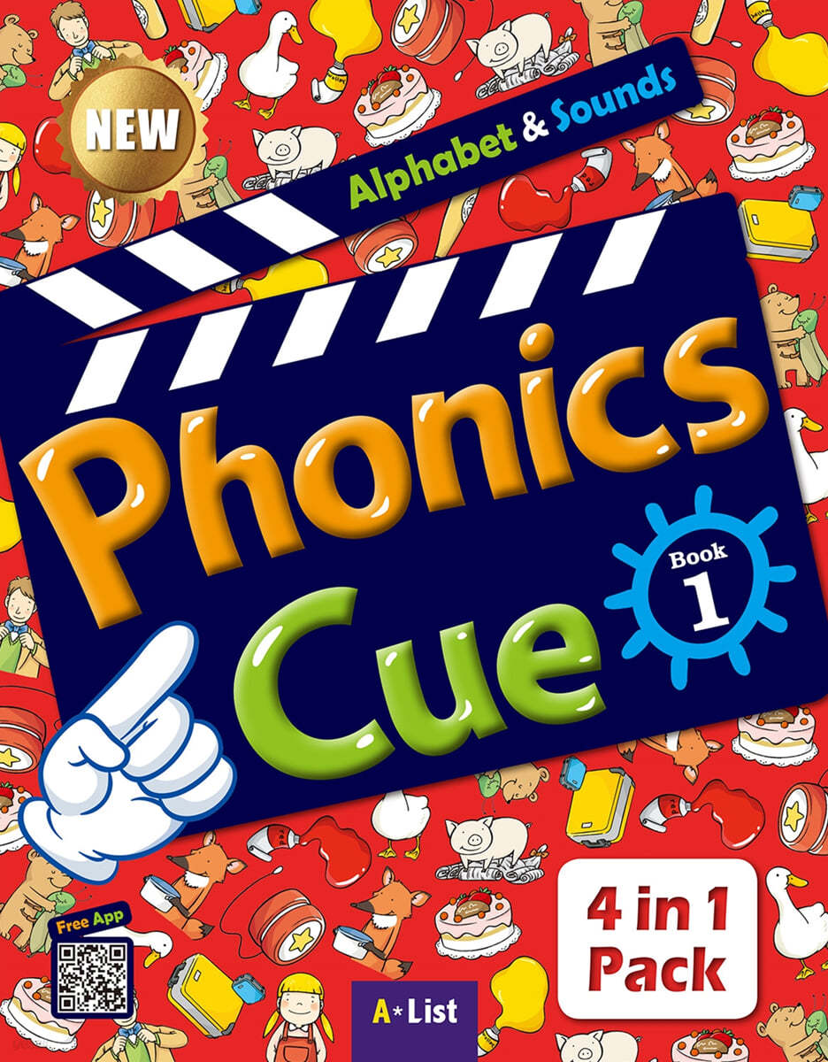 Phonics Cue Book 1 Alphabet & Sounds : 4 in 1 Pack