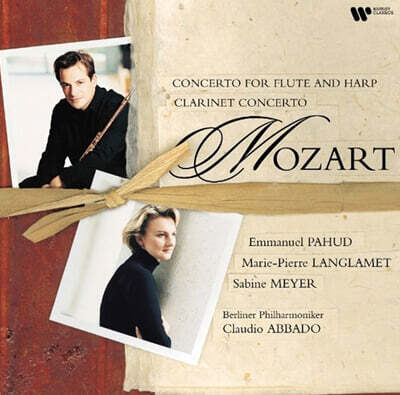 Claudio Abbado — Claudio Abbado 모차르트: 플루트와 하프를 위한 협주곡, 클라리넷 협주곡 (Mozart: Concerto for Flute & Harp, Clarinet Concerto) 앨범 커버