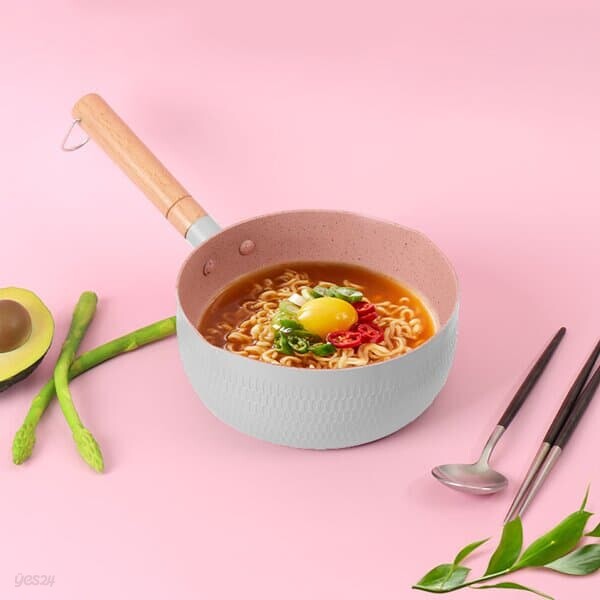 [LEVIOSA] 레비오사 우드손잡이 마블코팅 IH 편수 냄비 LEMB-IH18