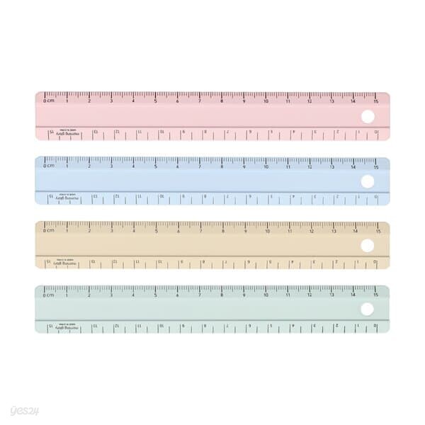 모닝글로리 밀키컬러 자 15cm