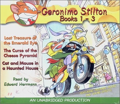 Geronimo Stilton Books 1-3: #1: Lost Treasure of the Emerald Eye; #2: The Curse of the Cheese Pyramid; #3: Cat and Mouse in a Haunted House