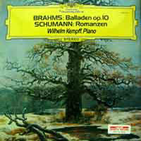 Wilhelm Kempff.piano.Brahms: Balladen op.10/Schumann: Romanzen 