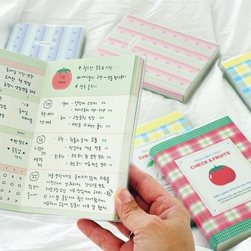 체크 앤 후르츠 만년 데일리 플래너 - 6MONTHS