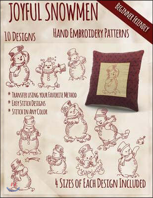 Joyful Snowmen Hand Embroidery Patterns