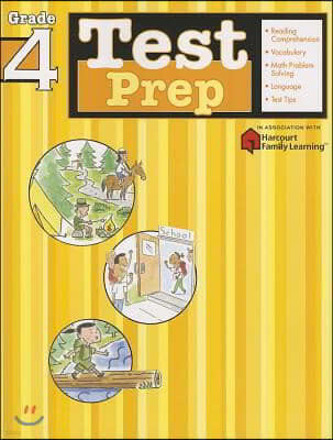 Test Prep: Grade 4 (Flash Kids Harcourt Family Learning)