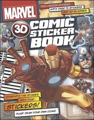 MARVEL SUPER HEROES COMIC STICKER BOOK - 3D