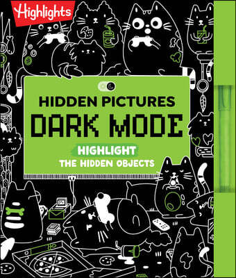 Hidden Pictures Dark Mode: Neon Hidden Pictures Puzzle Book with Black Background Pages with Neon Marker, Seek-And-Find Activity Book for Kids Ages 6-