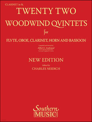 22 Woodwind Quintets - New Edition: Clarinet Part