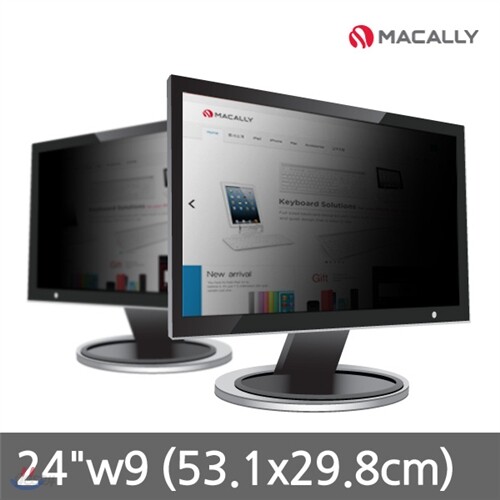 맥컬리 모니터 정보보호 보안필름 60.96cm(24형) 와이드 16:9 화면비 53.1cm x 29.8cm MPF9240W