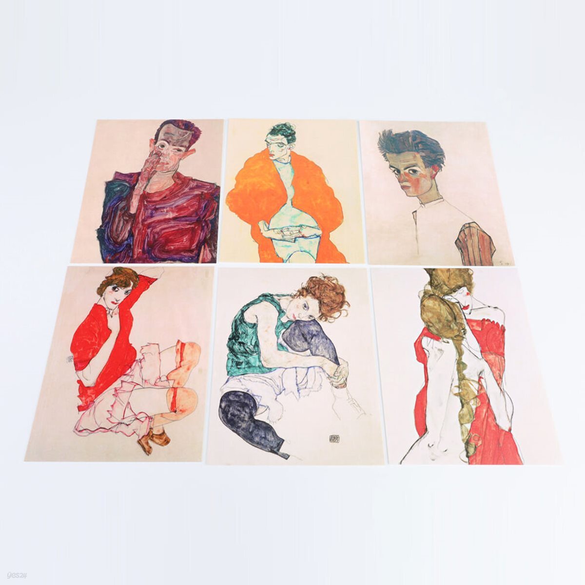 [북키스] 명화카드 에곤 실레 그림 감성 엽서