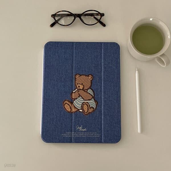 teddy in denim 아이패드 프로 에어 13 11 투명 분리 커버 케이스