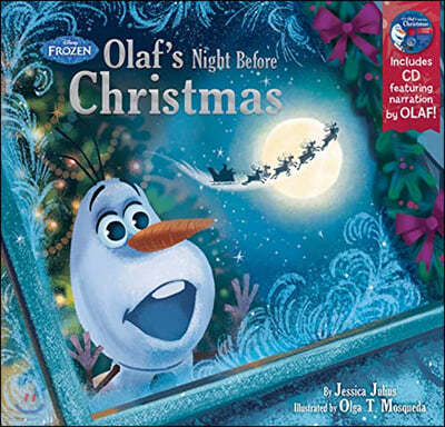 Frozen Olaf`s Night Before Christmas Book & CD