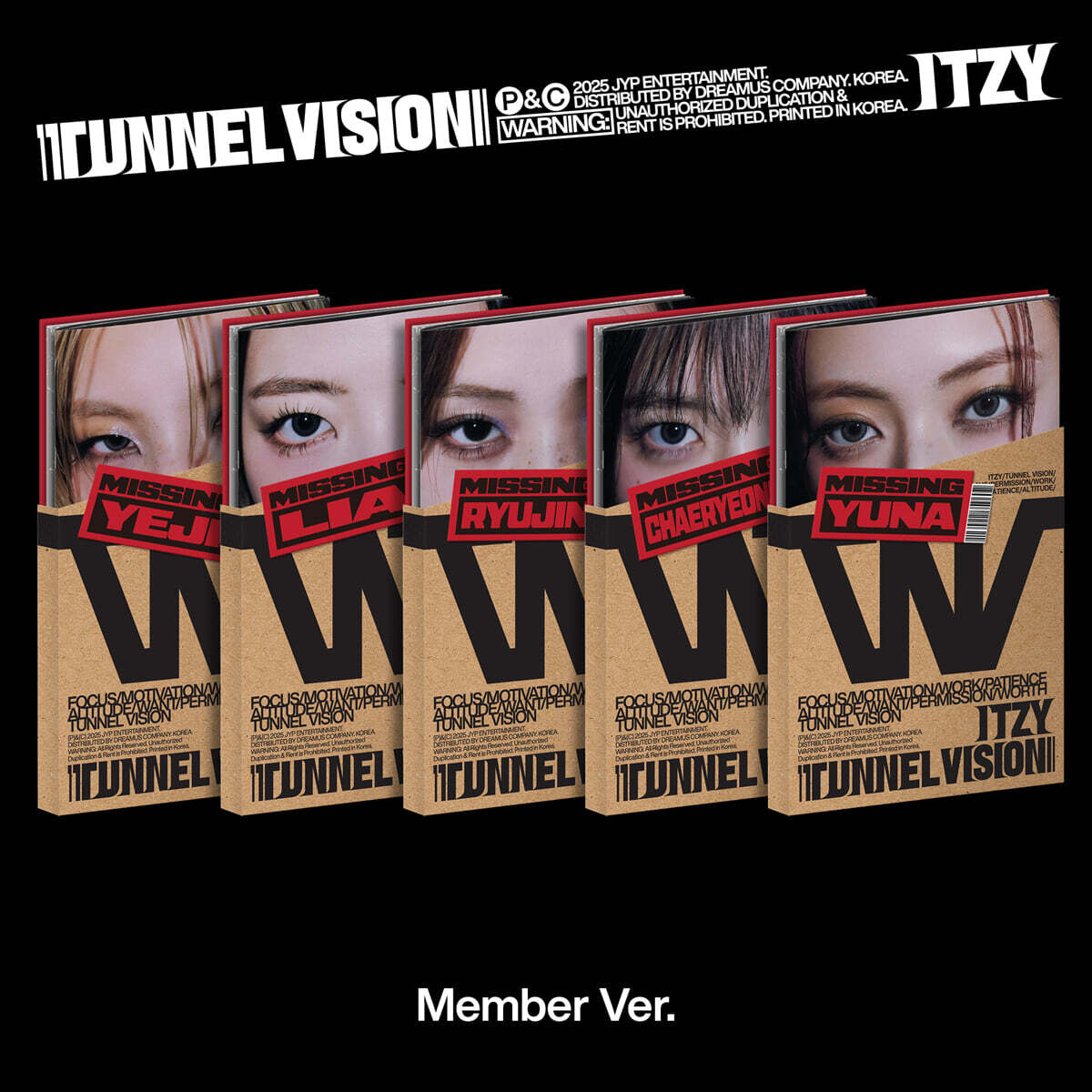 있지 (ITZY) - TUNNEL VISION [Member Ver.][5종 SET]