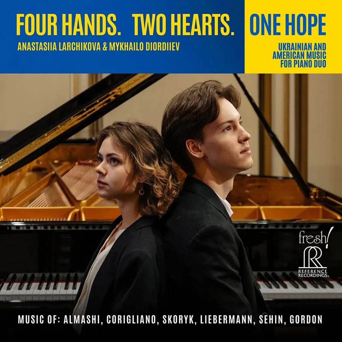 Anastasiia Larchikova / Mykhailo Diordiiev 피아노 2중주 연주집 (Piano Duo / Four Hands. Two Hearts. One Hope. (FR-762))