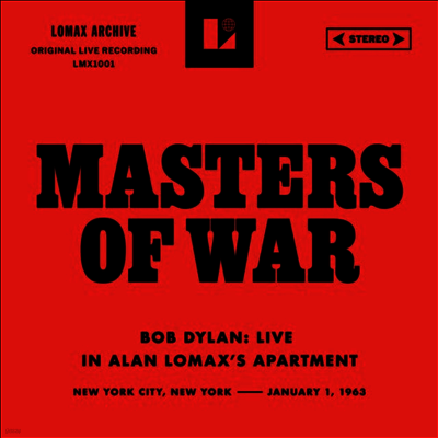 Bob Dylan — Masters Of War (Live In Alan Lomax's Apartment) (Numbered Limited Edition)(45RPM) 앨범 커버