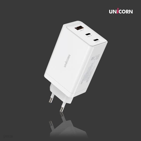 유니콘 듀얼3포트 퀵차지 PD 100W PPS Ga2 초고속2.0 충전기 KA-100PD