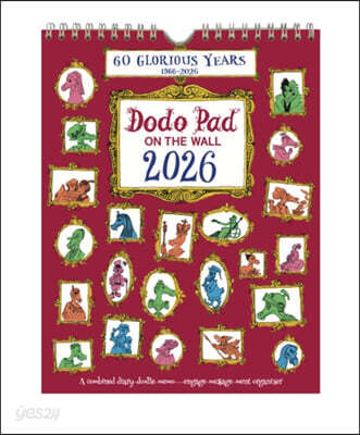 The Dodo Pad On The Wall 2026 - Calendar Year Wall Hanging Week to View Calendar Organiser