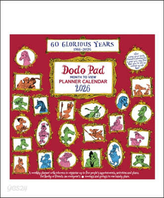 The Dodo Pad Family Planner Calendar 2026 - Month to View with 5 Daily Columns