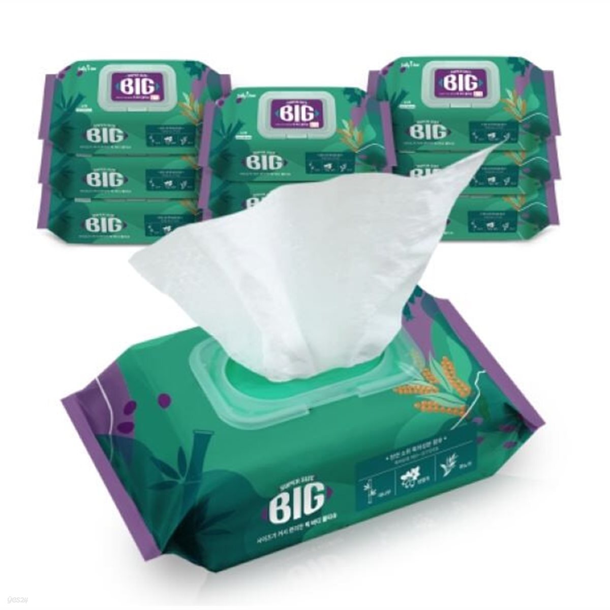붕어빵 샐리의법칙 빅바디 엠보 대용량 물티슈 60매 x 10팩