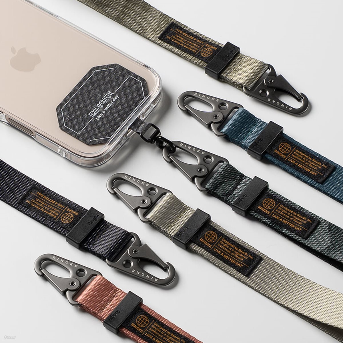 링케 핸드폰 스트랩 택티컬 웨빙 핸드 스트랩 홀더 링크 콤보 분실 도난 방지 줄