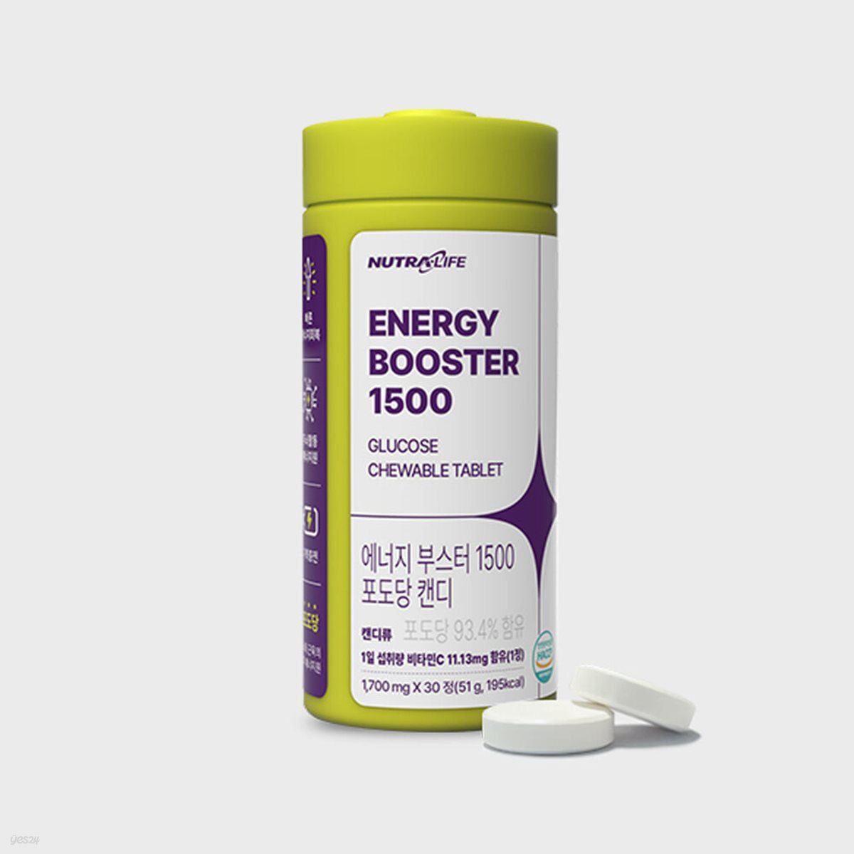 뉴트라라이프 에너지 부스터 1500 포도당 캔디(700mg x 30정)